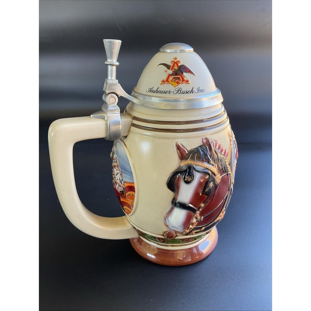 Anheuser Busch Collectors Club Members Stein 2001 Clydesdales CB17  Set